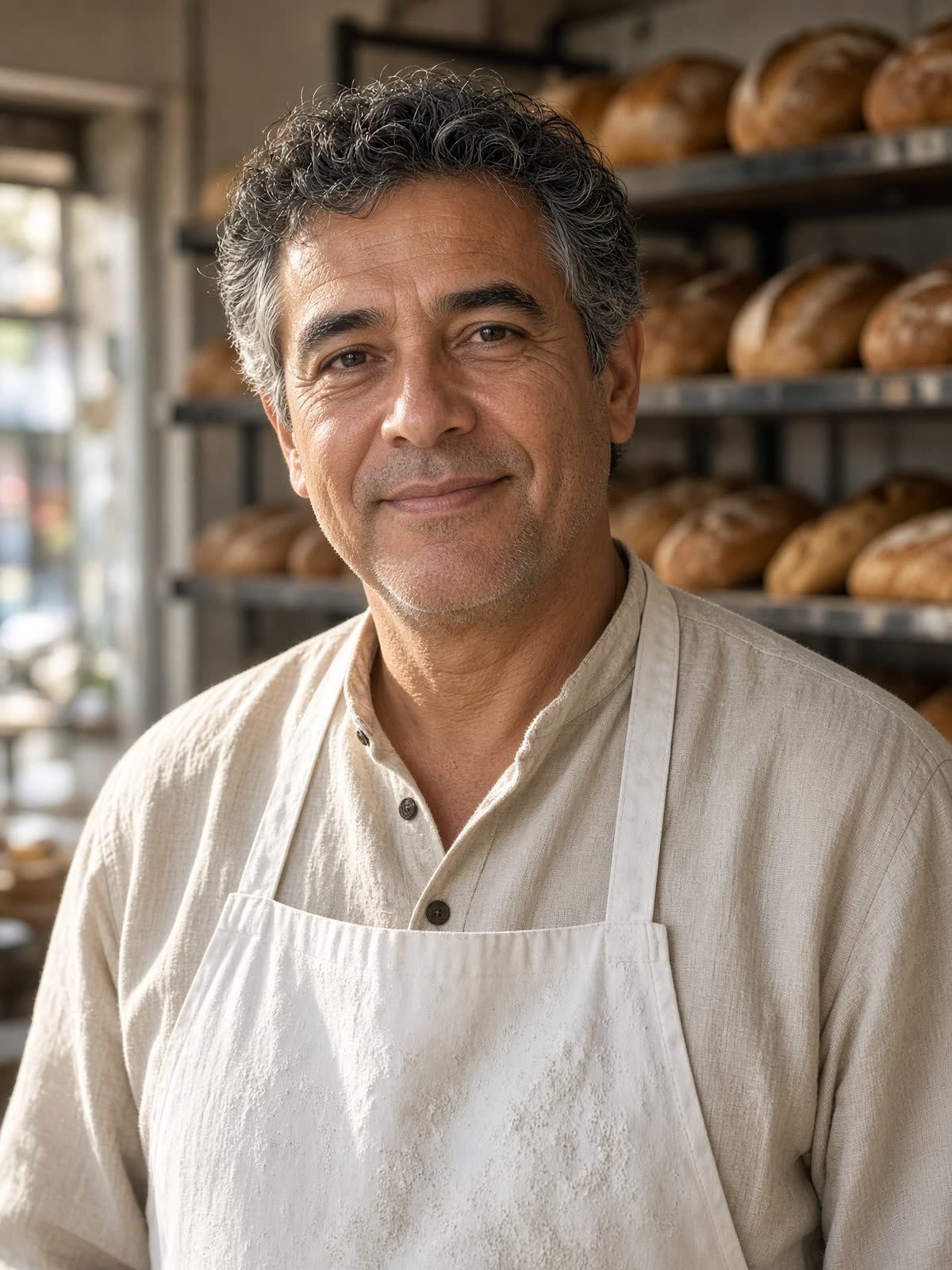 João Crispim, padeiro no centro de São Paulo
